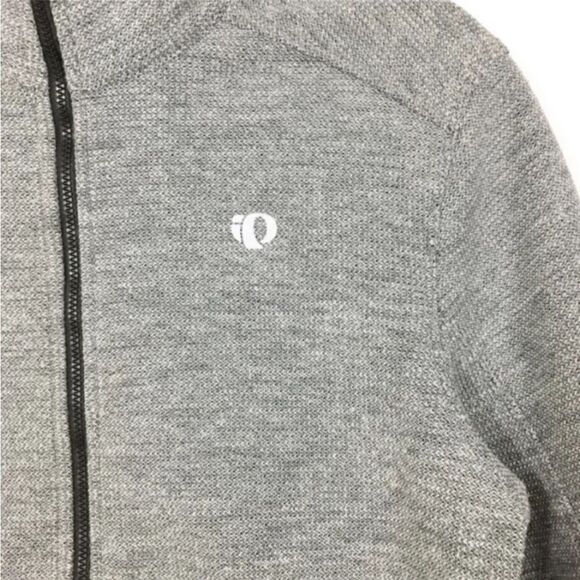 Pearl Izumi Jersey Warm Sweater Knit Black Fleece Lined Cycle Full Zip Jacket L - Picture 3 of 12